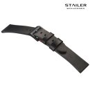 Stailer Easy-Klick Vintage Rindleder Uhrenarmband Modell Indiana schwarz-rot 20 mm