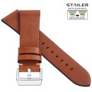 Stailer Easy-Klick Vintage Rindleder Uhrenarmband Modell Indiana mahagoni-braun 20 mm