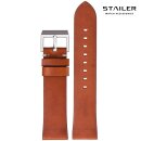 Stailer Easy-Klick Vintage Rindleder Uhrenarmband Modell Indiana mahagoni-braun 22 mm