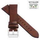 Stailer Easy-Klick Vintage Rindleder Uhrenarmband Modell Indiana maroni-braun 20 mm