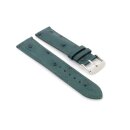 Easy-Klick echt Strauß Uhrenarmband Modell Jura grün 22 mm, Handarbeit