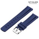 Stailer Premium Silikon Uhrenarmband Modell BC108 blau 22 mm