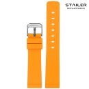 Stailer Premium Silikon Uhrenarmband Modell BC108 orange 22 mm