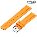 Stailer Premium Silikon Uhrenarmband Modell BC108 orange 22 mm