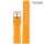 Stailer Premium Silikon Uhrenarmband Modell BC108 orange 22 mm