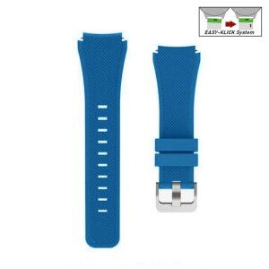Easy-Klick Silikon Uhrenarmband Modell Orion königs-blau 20 mm, komp. Samsung
