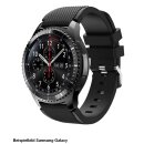 Easy-Klick Silikon Uhrenarmband Modell Orion schwarz 20 mm, komp. Samsung