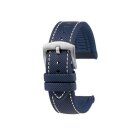 Premium Hybrid Silikon-Nylon Uhrenarmband Modell Isidor blau-WN 20 mm