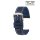 Easy-Klick Premium Hybrid Silikon-Nylon Uhrenarmband Modell Isidor blau-WN 20 mm