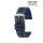 Easy-Klick Premium Hybrid Silikon-Nylon Uhrenarmband Modell Isidor blau-WN 22 mm