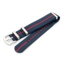 GEO-Straps Nato Nylon Uhrenarmband Modell Nitro blau-rot...