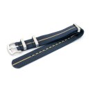 GEO-Straps Nato Nylon Uhrenarmband Modell Nitro blau-beige 22 mm