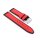 Hybrid Easy-Klick Silikon-Leder Uhrenarmband Modell Lesi rot-schwarz 18 mm