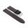 Hybrid Easy-Klick Silikon-Leder Uhrenarmband Modell Lesi schwarz-RN 22 mm