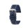 Premium Hybrid Silikon-Nylon Uhrenarmband Modell Isidor blau-WN 24 mm