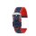 Premium Hybrid FKM-Nylon Uhrenarmband Modell Isidor blau-rot 21 mm