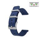 Easy-Klick Canvas-Nylon Textil Uhrenarmband Modell Former navy-blau 20 mm