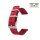 Easy-Klick Canvas-Nylon Textil Uhrenarmband Modell Former rot 22 mm