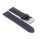 Französisches Softleder Easy-Klick Uhrenarmband Modell Paris schwarz-blau 22 mm