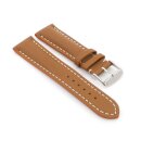 Französisches Softleder Easy-Klick Uhrenarmband Modell Paris cognac 18 mm