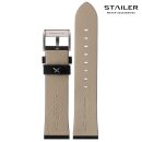 Stailer Veloursleder Uhrenarmband Modell Alaska mocca 20 mm