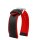 Premium Hybrid Silikon-Nylon Uhrenarmband Modell Isidor schwarz-rot 19 mm