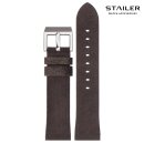 Stailer Easy-Klick Veloursleder Uhrenarmband Modell Alaska mocca 20 mm