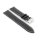Kroko-Alligator Uhrenarmband Modell Amazonas schwarz-WN 20 mm