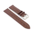 Kroko-Alligator Uhrenarmband Modell Amazonas mocca-TiT 19 mm