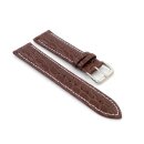 Kroko-Alligator Uhrenarmband Modell Amazonas mocca-WN 17 mm