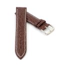 Kroko-Alligator Uhrenarmband Modell Amazonas mocca-WN 19 mm