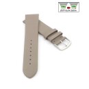 Feines Easy-Klick Leder-Uhrenarmband Modell Basel-NL taupe 24 mm