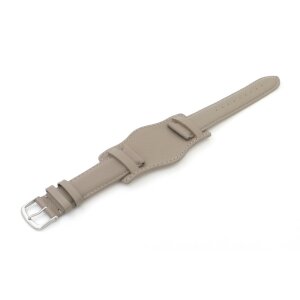 Uhrenarmband mit Unterlage Jungkalb Modell U-Chur taupe 18 mm