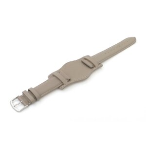 Uhrenarmband mit Unterlage Jungkalb Modell U-Chur taupe 22 mm