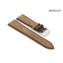 Morellato Veloursleder-Canvas Uhrenarmband Modell Vecellio cognac-khaki 18 mm