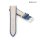 Morellato Veloursleder-Canvas Uhrenarmband Modell Vecellio beige-blau 18 mm