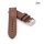 Handgefertigtes Fluco Rindleder Uhrenarmband Modell City mocca 24 mm