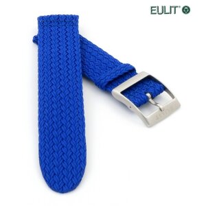 Eulit Perlon Uhrenarmband Modell Palma-Pacific-SG königs-blau 22 mm