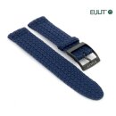 Eulit Perlon Uhrenarmband Modell Palma-Pacific-PVD navy-blau 22 mm