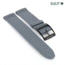 Eulit Perlon Uhrenarmband Modell Palma-Pacific-PVD XL-extralang grau 18 mm