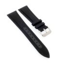 Canvas-Nylon Leder Uhrenarmband Modell Broker schwarz-SN 22 mm