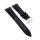 Canvas-Nylon Leder Uhrenarmband Modell Broker schwarz-SN 22 mm