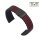 Easy-Klick Silikon Uhrenarmband Modell Aristo-P schwarz-rot 24 mm, Faltschließe