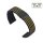 Easy-Klick Silikon Uhrenarmband Modell Aristo-P schwarz-gelb 24 mm, Faltschließe