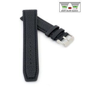 Hybrid Easy-Klick Uhrenarmband Modell Gant-Büffel schwarz-TiT 22 mm