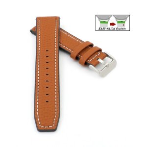 Hybrid Easy-Klick Uhrenarmband Modell Gant-Büffel cognac-WN 22 mm