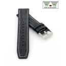 Hybrid Easy-Klick Uhrenarmband Modell Gant-Alligator schwarz-WN 20 mm