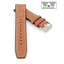 Hybrid Easy-Klick Uhrenarmband Modell Gant-Alligator cognac-WN 20 mm