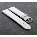 Alligator Uhrenarmband Modell Louisiana-NL weiß-TiT 20 mm