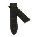 Alligator Ersatz-Uhrenarmband für Cartier Tank schwarz 22/18 mm für Faltschließe